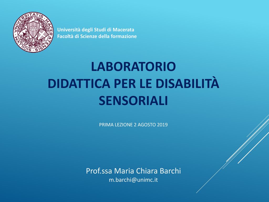 Didattica Per Le Disabilit Sensoriali Ppt Scaricare